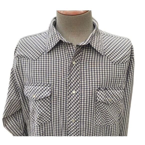 Wrangler Western Shirt Men’s XL Pearl Snap Button Font and Coffs.  Yellowstone C - Picture 3 of 10
